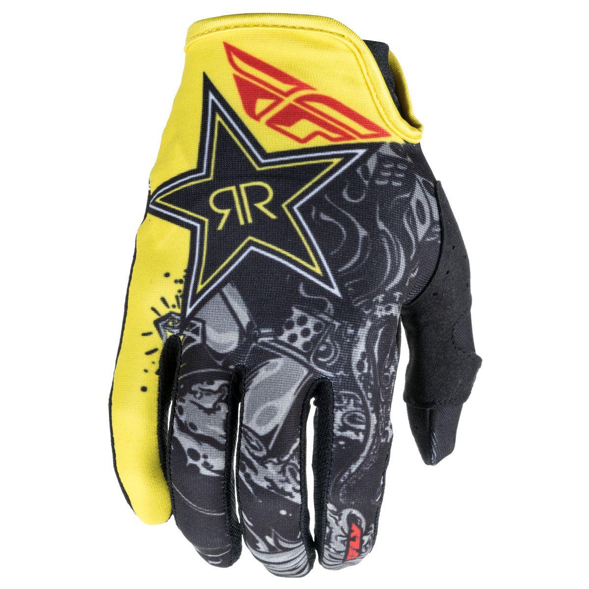 Перчатки FLY RACING LITE ROCKSTAR Yellow/Black