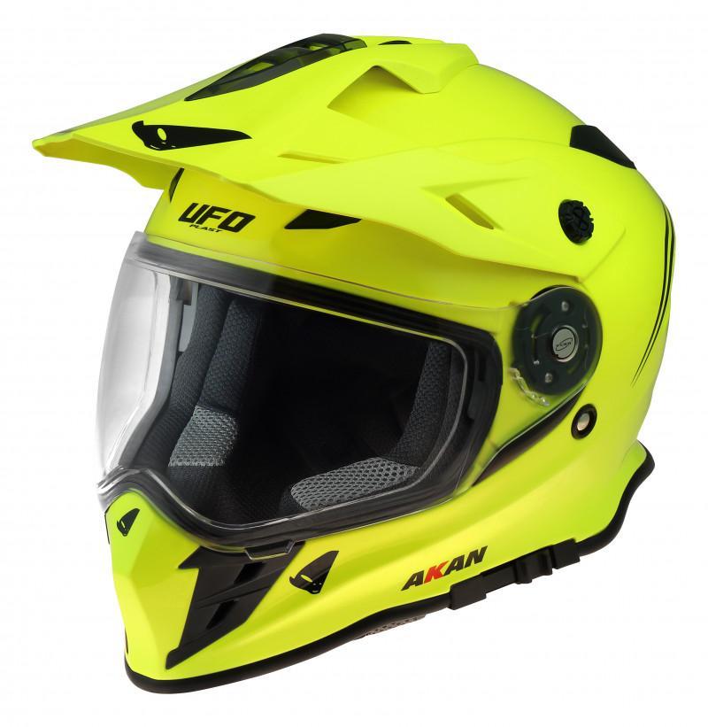 Мотошлем UFO HELMET AKAN ENDURO ADVENTURE Yellow Fluo